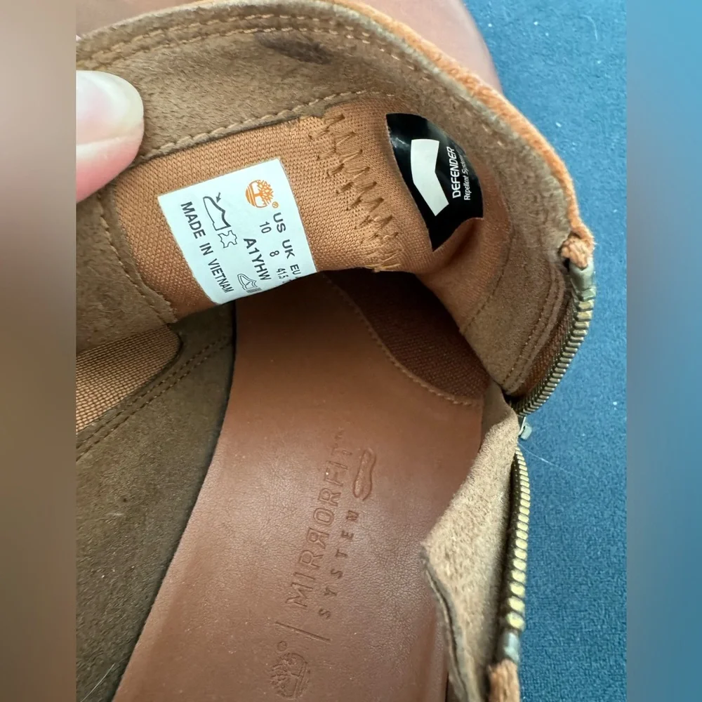 Timberland Sutherlin Bay Brown Leather Zippered Ankle Booties